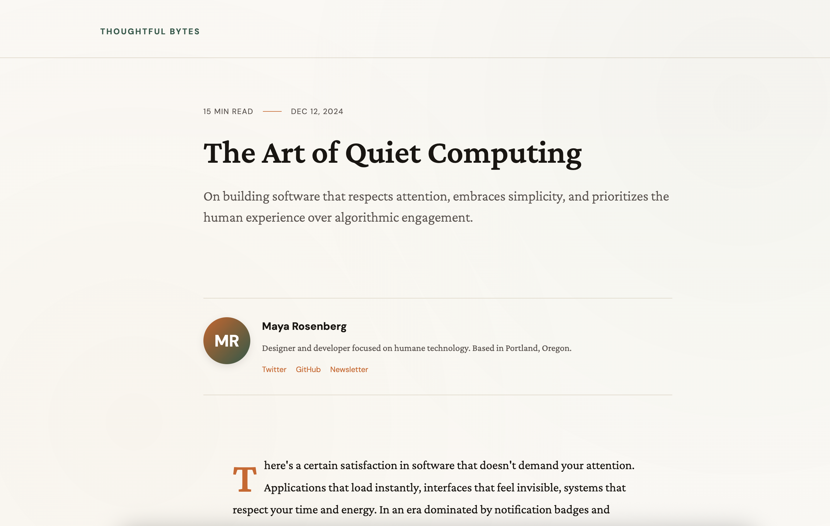 Enhanced portfolio with distilled aesthetics prompt