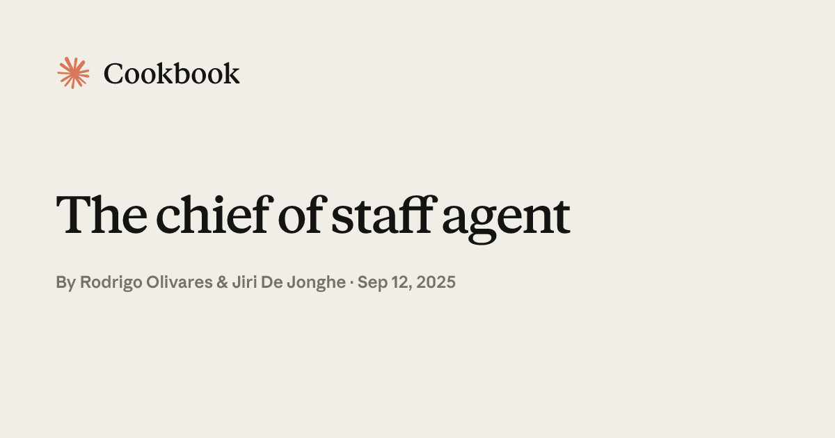 The chief of staff agent | Claude Cookbook