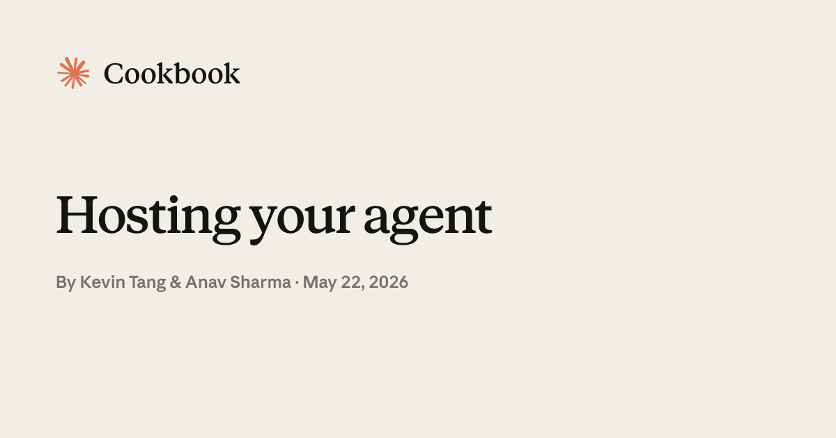 Hosting your agent | Claude Cookbook