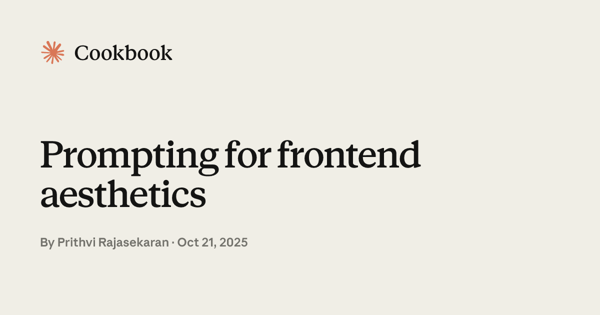 Prompting For Frontend Aesthetics Claude Cookbook 