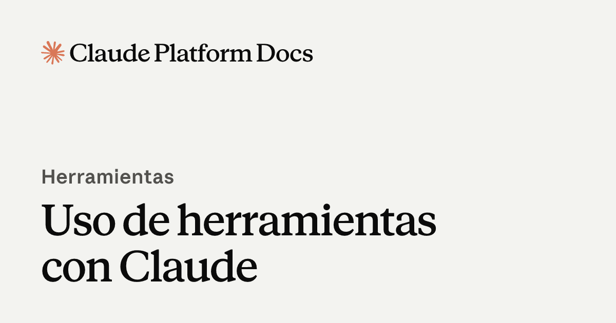Uso de herramientas con Claude - Claude Platform Docs