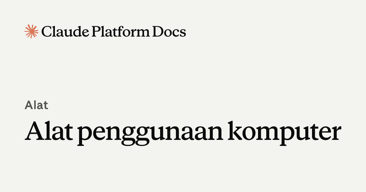 Alat computer use - Claude Platform Docs