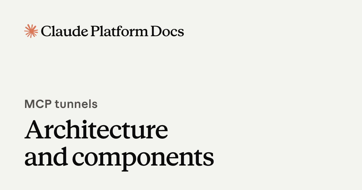 Architecture and components - Claude Platform Docs