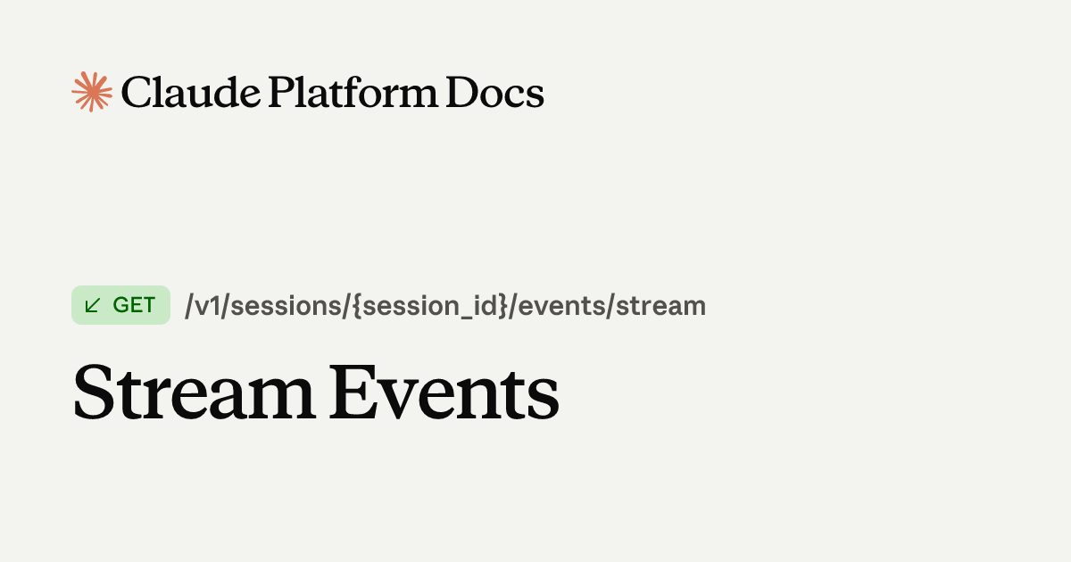 Stream Events - Claude API Reference