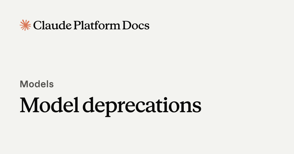 Model deprecations