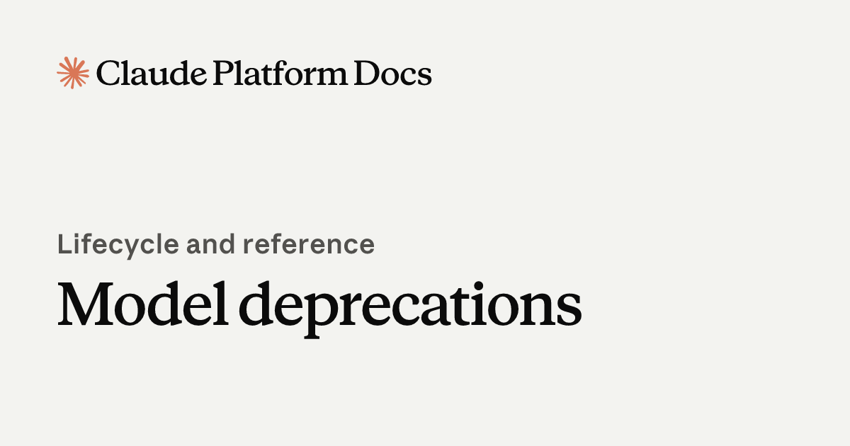 Model deprecations