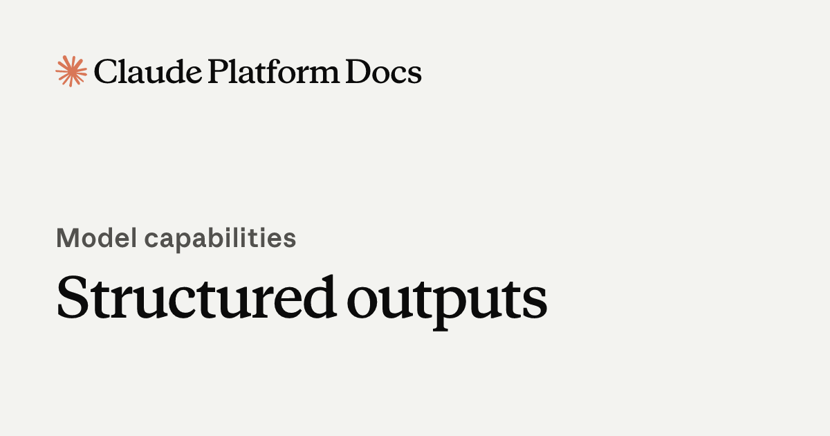 Structured outputs