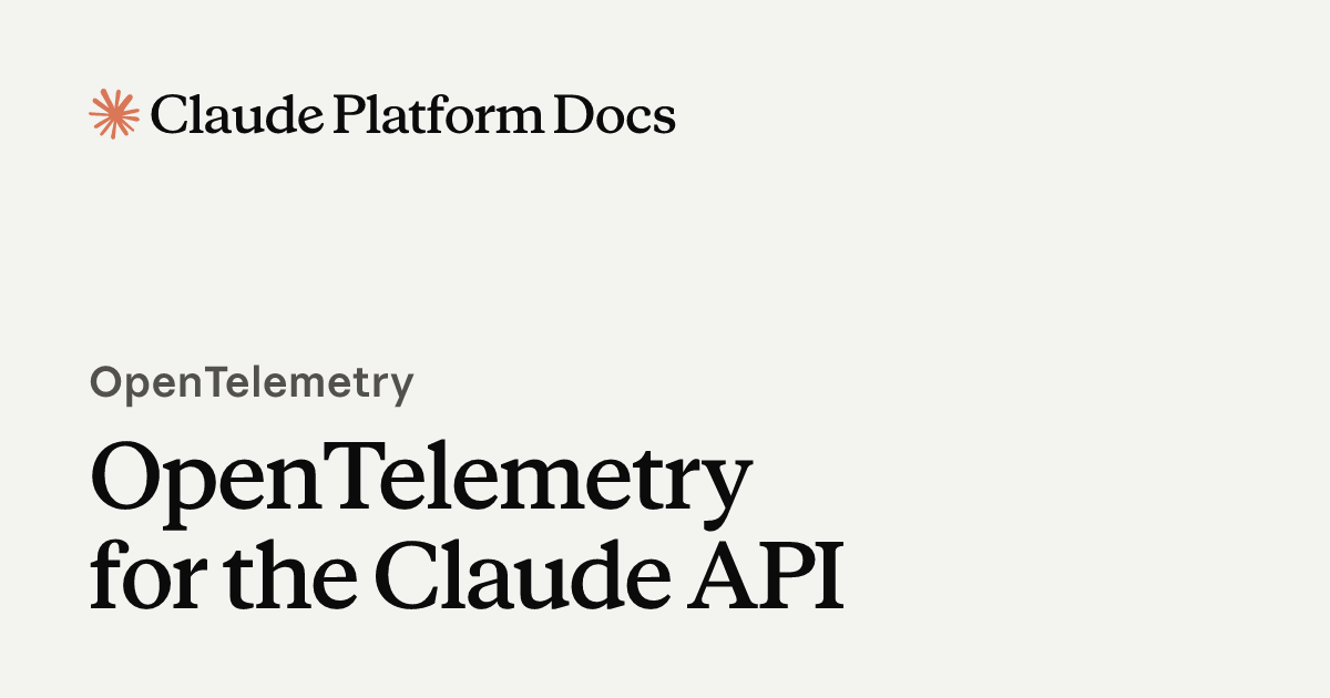OpenTelemetry for the Claude API